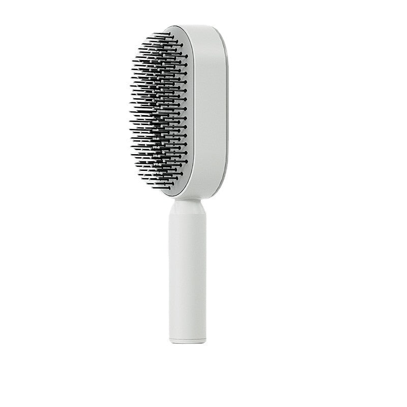 Self-Cleaning Hair Brush – Anti-Static, Scalp Massage & One-Press Clean for Women