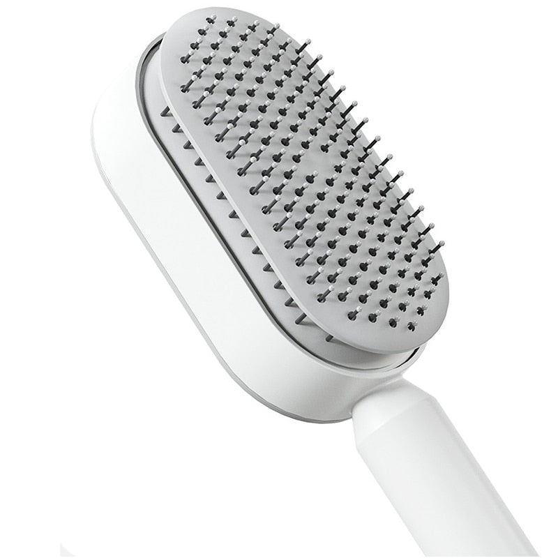 Self-Cleaning Hair Brush – Anti-Static, Scalp Massage & One-Press Clean for Women