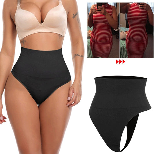 High Waist Tummy Control Shapewear – Butt Lifting & Belly Slimming Thong
