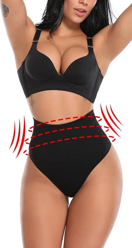 High Waist Tummy Control Shapewear – Butt Lifting & Belly Slimming Thong