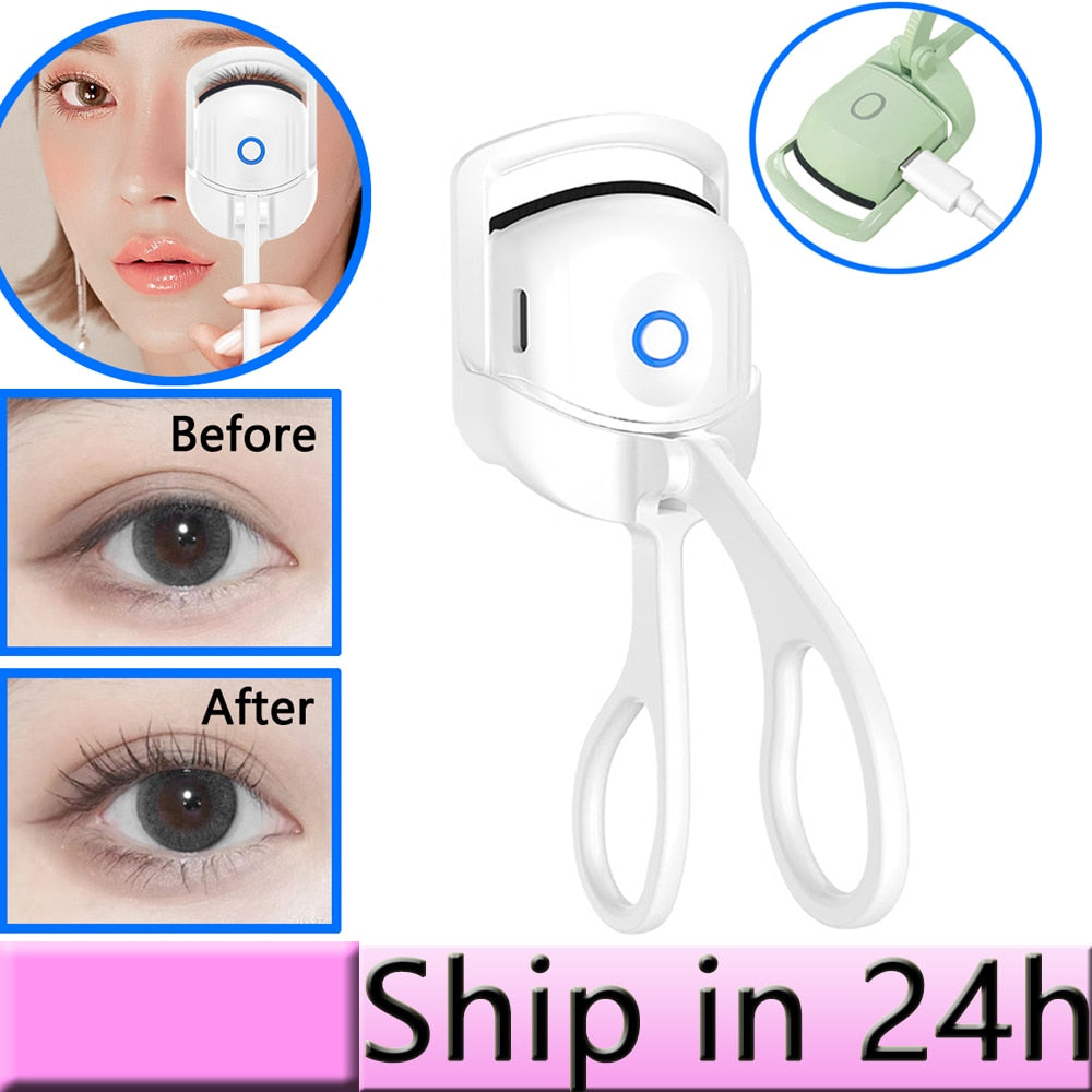 Electric Heated Eyelash Curler Comb – Adjustable Heat for All-Day Salon Curls