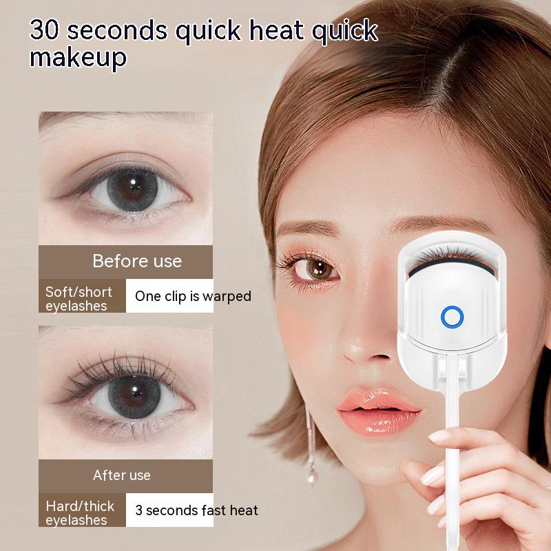 Electric Heated Eyelash Curler Comb – Adjustable Heat for All-Day Salon Curls