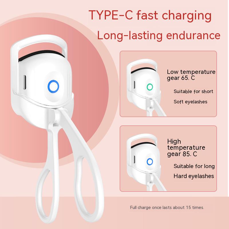 Electric Heated Eyelash Curler Comb – Adjustable Heat for All-Day Salon Curls