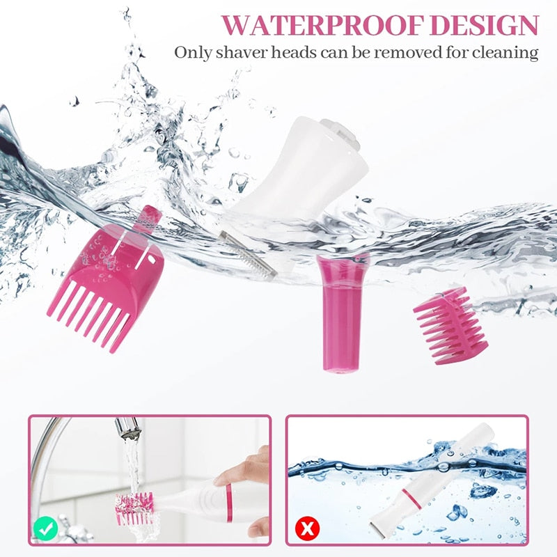 5-in-1 Hair Removal Combo – Eyebrow Shaper, Body Shaver, Nose Trimmer & More