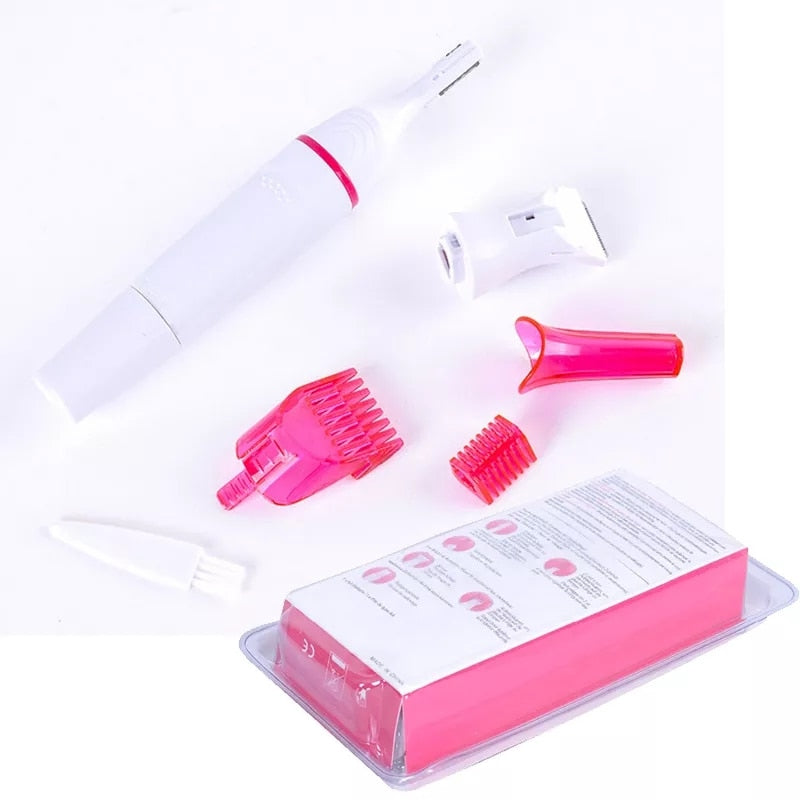 5-in-1 Hair Removal Combo – Eyebrow Shaper, Body Shaver, Nose Trimmer & More
