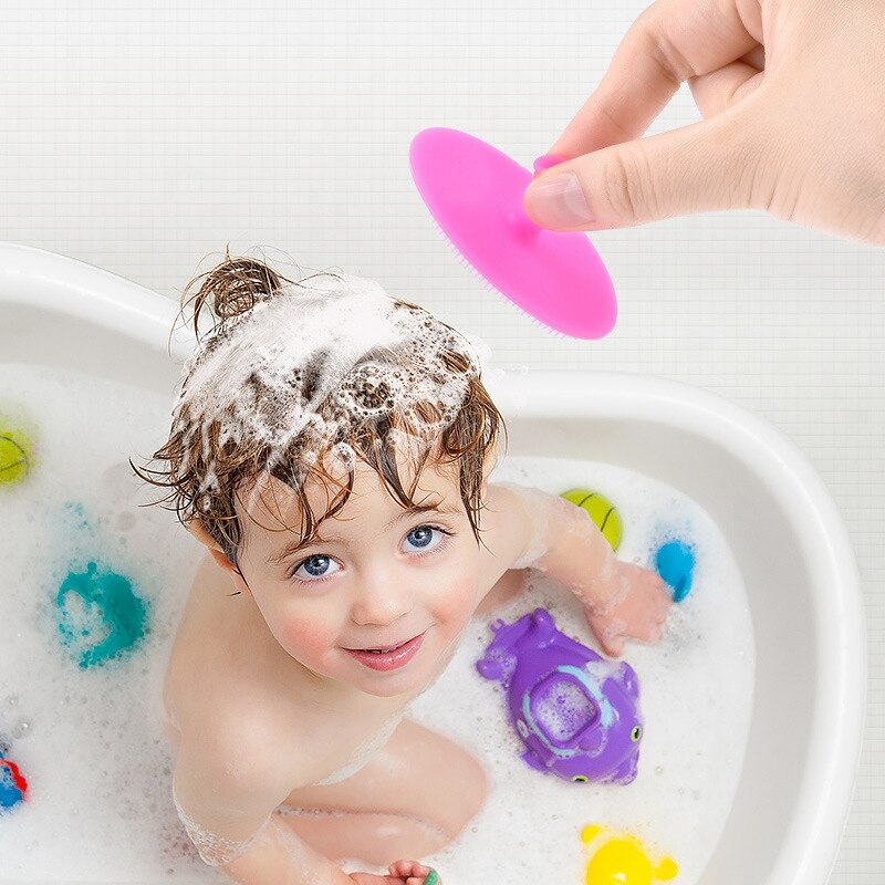 Silicone Baby Bath Brush – Gentle Scalp Massage & Hair Washing for Newborns & Toddlers