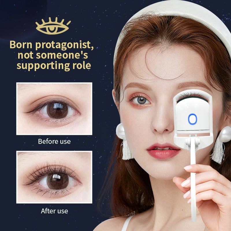 Portable Electric Eyelash Curler – Natural Long-Lasting Curls for Real & False Lashes