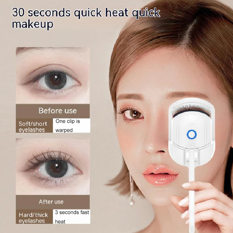 Heated Eyelash Curler – Instant Natural Upward Curl for Wide-Eyed, Stunning Lashes
