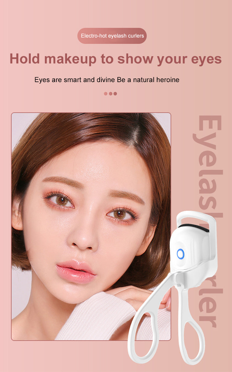 Heated Eyelash Curler – Instant Natural Upward Curl for Wide-Eyed, Stunning Lashes