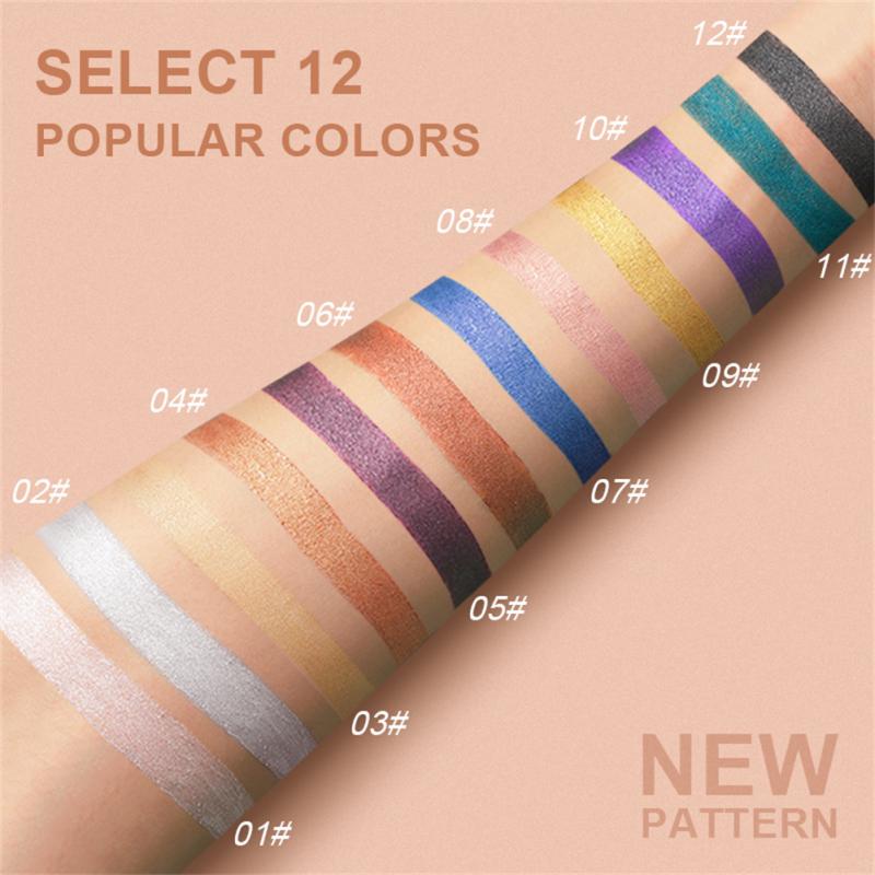 12-Color Eyeshadow Pencil Set – Shimmer, Waterproof & Long-Lasting Eye Makeup