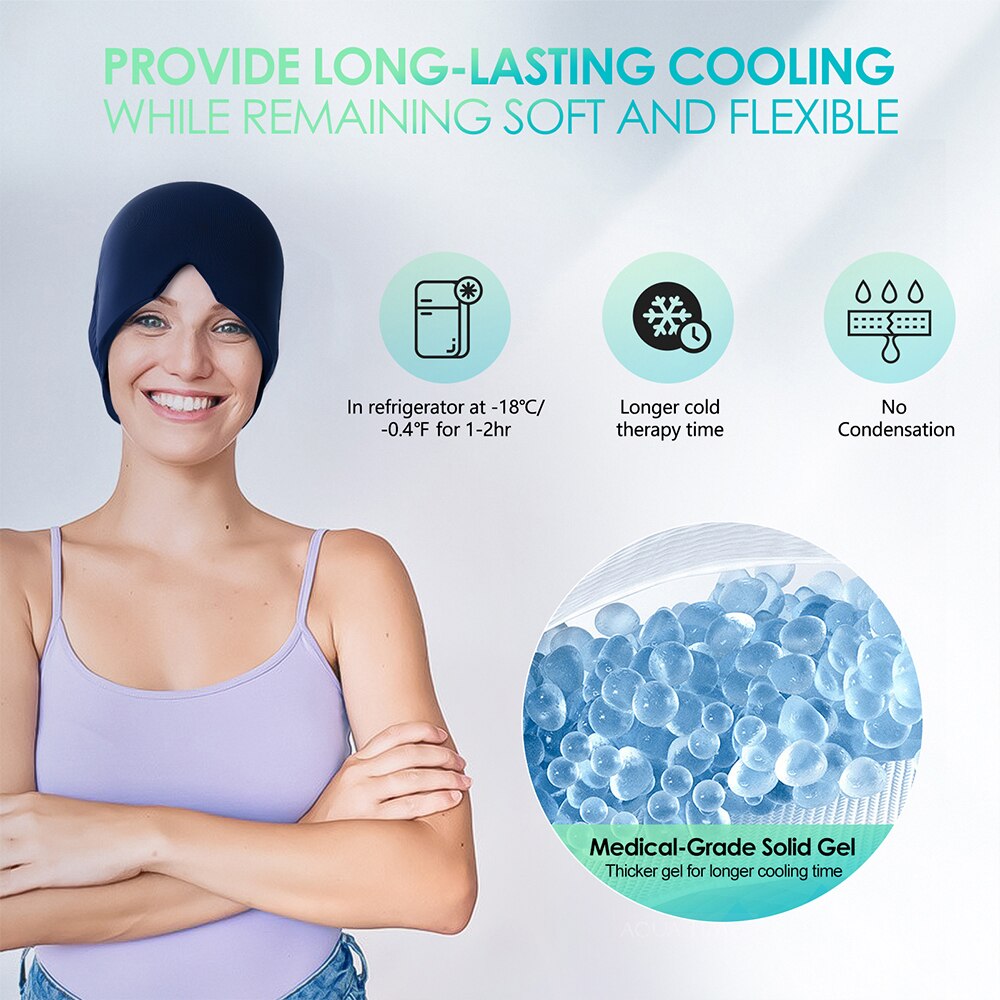 Gel Migraine Relief Hat – Hot & Cold Therapy Cap for Headache & Tension Relief