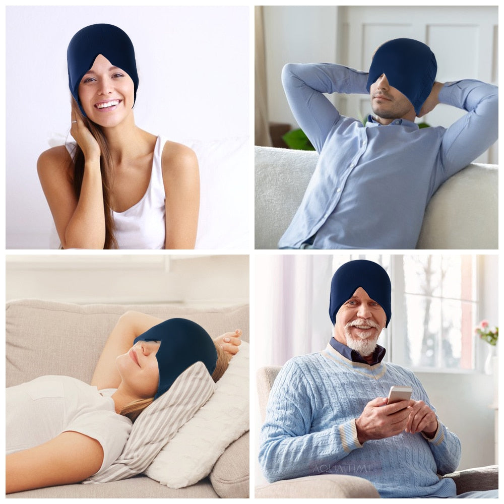Gel Migraine Relief Hat – Hot & Cold Therapy Cap for Headache & Tension Relief