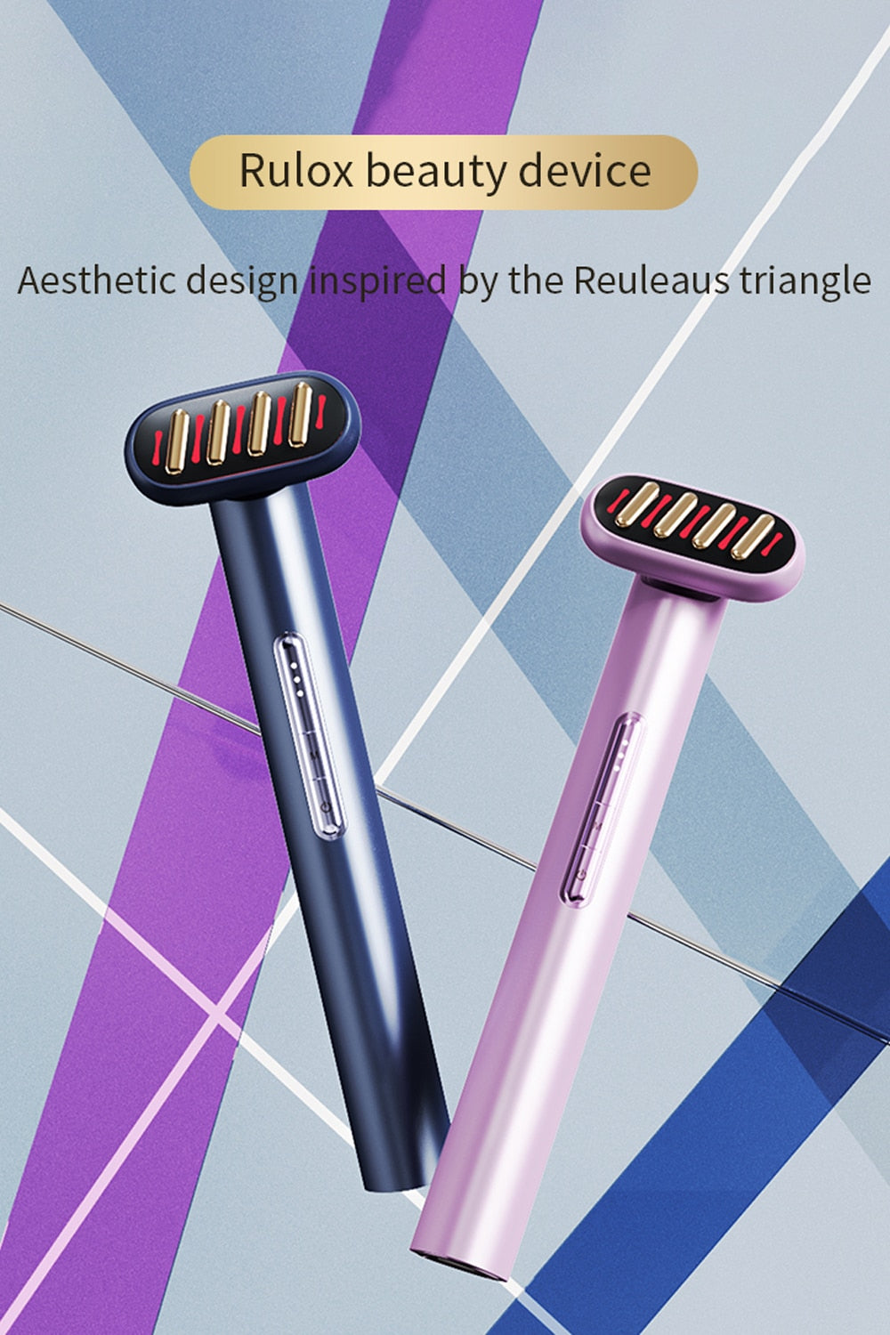 5-in-1 Microcurrent Beauty Wand – Red & Blue Light, Vibration & Heat for Glowing Skin