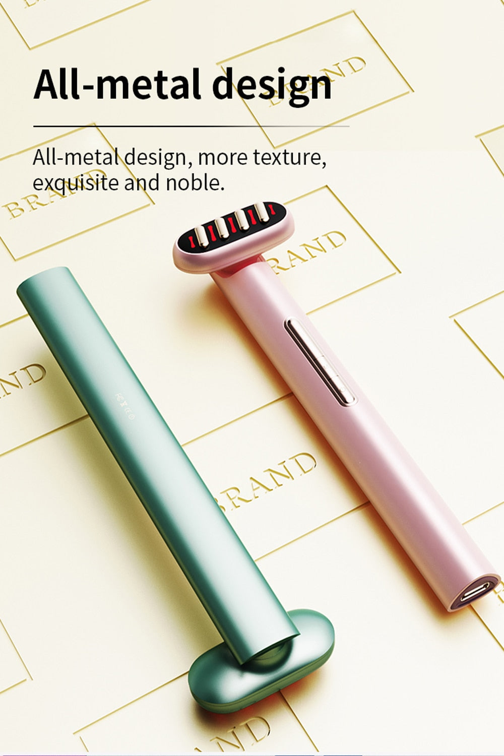 5-in-1 Microcurrent Beauty Wand – Red & Blue Light, Vibration & Heat for Glowing Skin