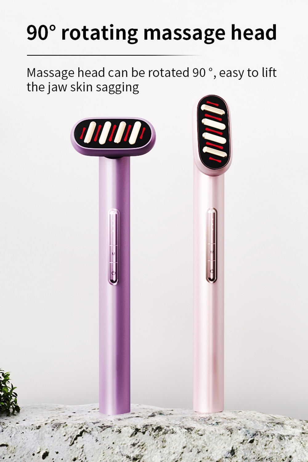 5-in-1 Microcurrent Beauty Wand – Red & Blue Light, Vibration & Heat for Glowing Skin