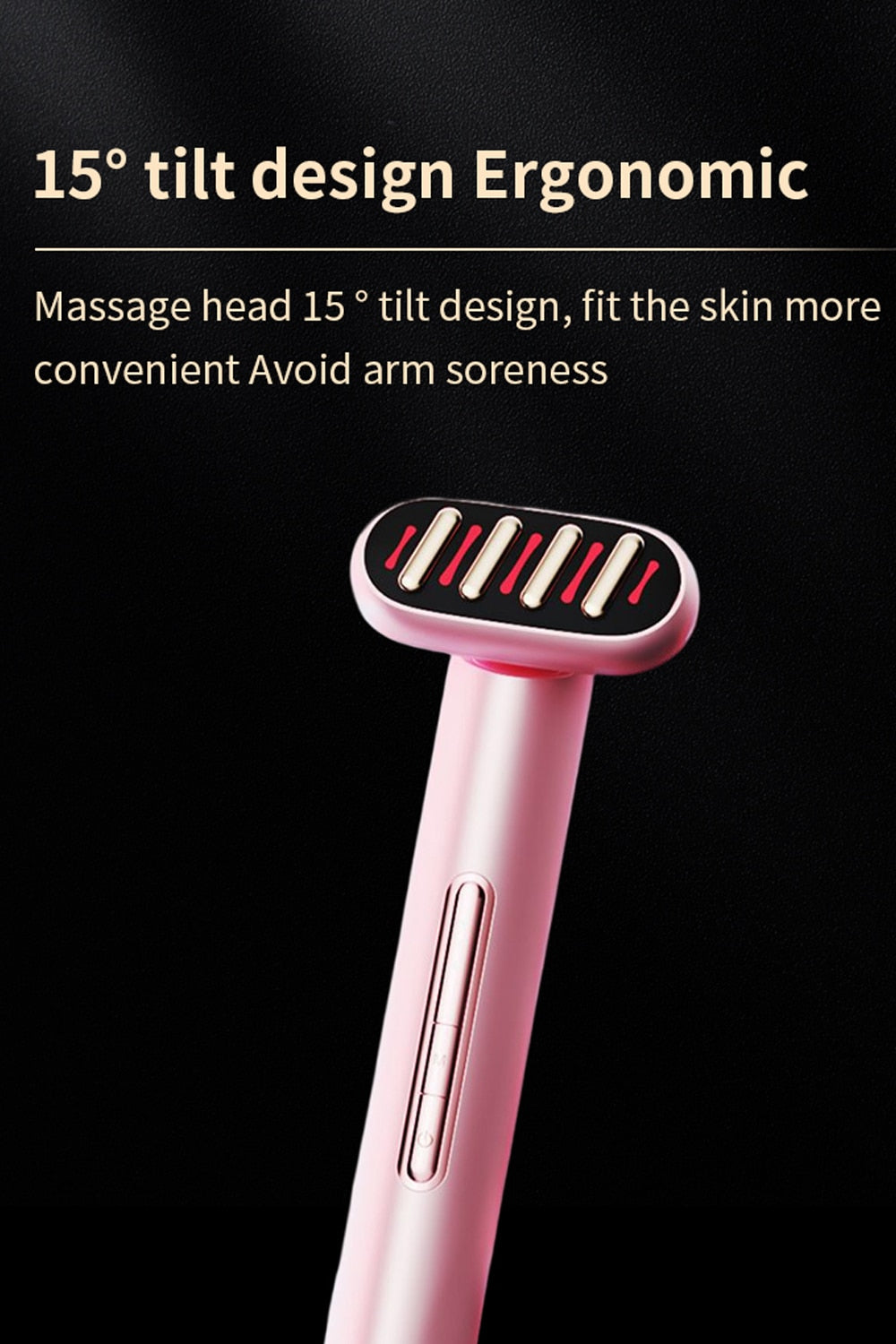 5-in-1 Microcurrent Beauty Wand – Red & Blue Light, Vibration & Heat for Glowing Skin