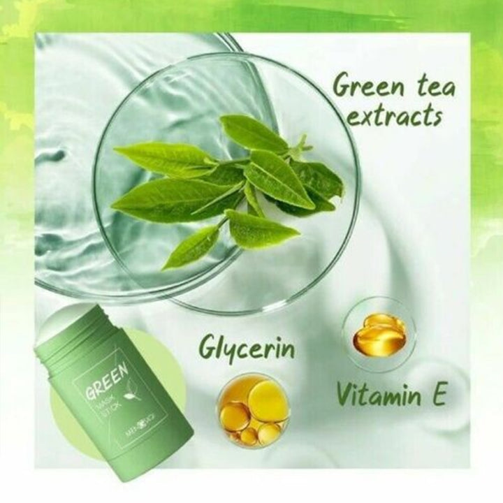 Green Tea Clay Mask Stick – Deep Pore Cleanser for Clear, Radiant Skin