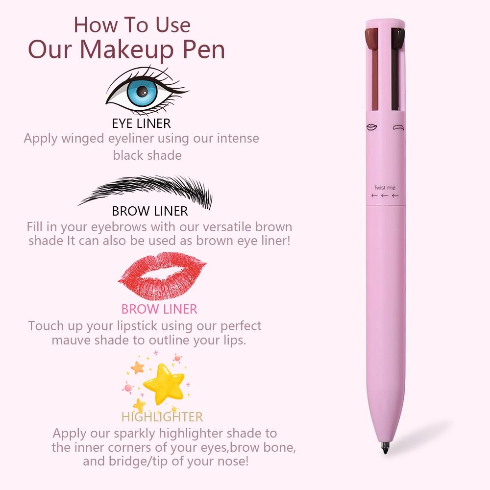 GlamPen 4-in-1 Makeup Pen – Eyeliner, Brow Pencil, Lip Liner & Highlighter