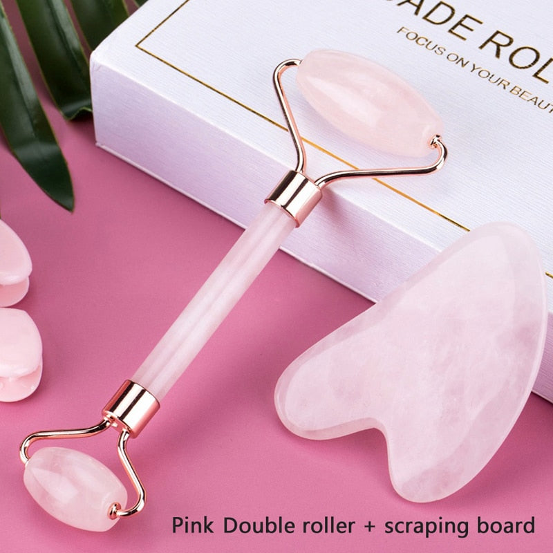 Jade Facial Roller – Anti-Aging Face Massager for Puffiness, Glow & Skin Tightening