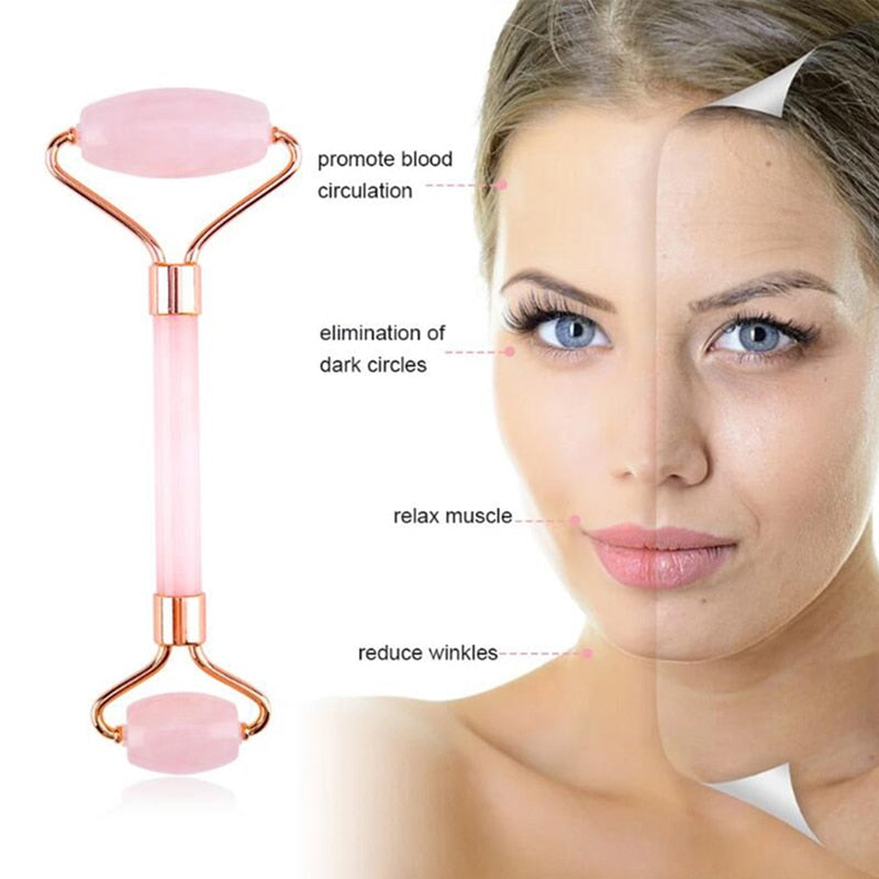 Jade Facial Roller – Anti-Aging Face Massager for Puffiness, Glow & Skin Tightening