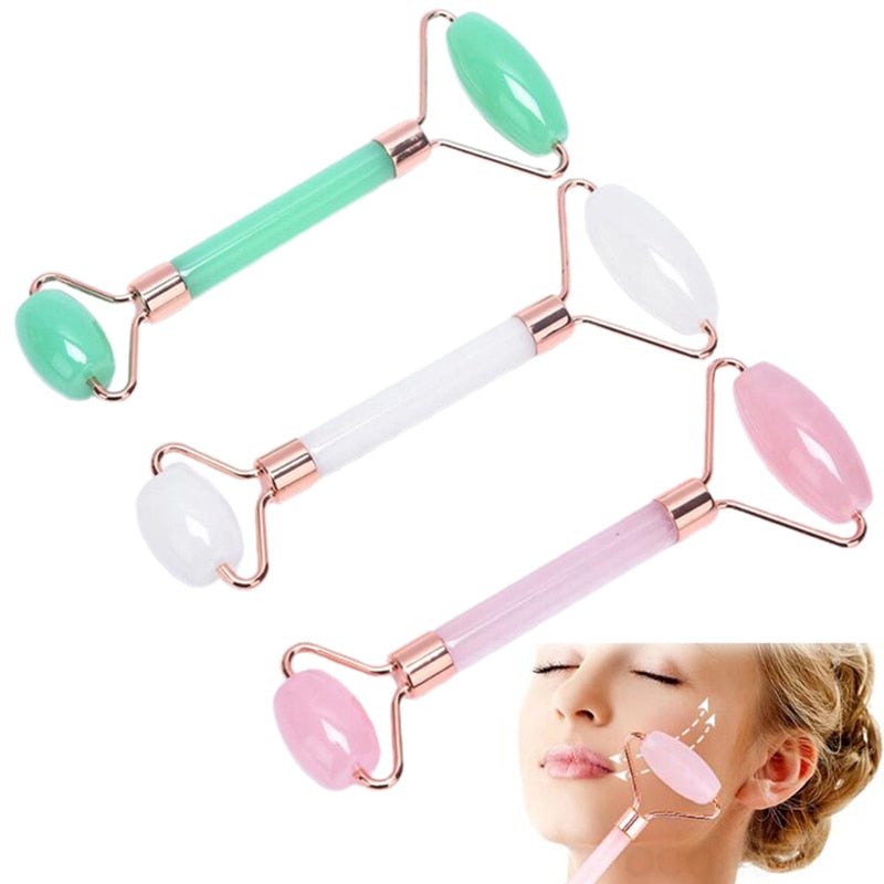 Jade Facial Roller – Anti-Aging Face Massager for Puffiness, Glow & Skin Tightening