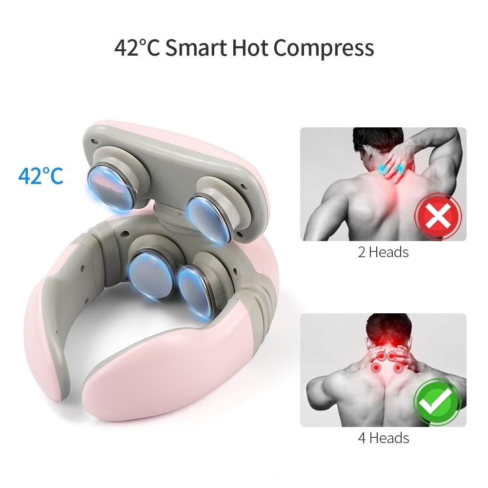Electric Neck & Shoulder Massager – TENS Pulse, Heat & 5 Modes for Deep Pain Relief