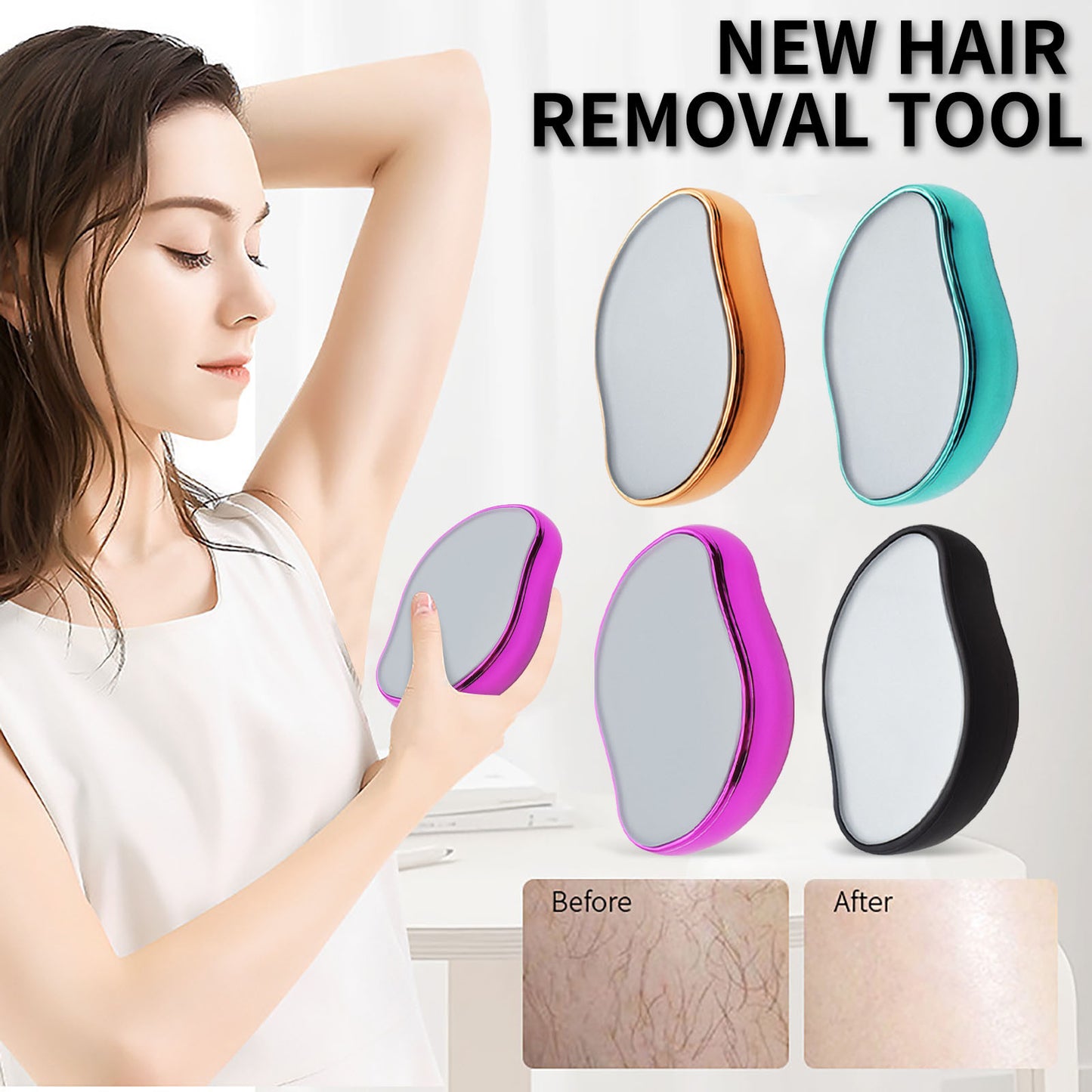 Nano Glass Hair Removal Epilator – Painless, Reusable & Eco-Friendly for Silky Skin