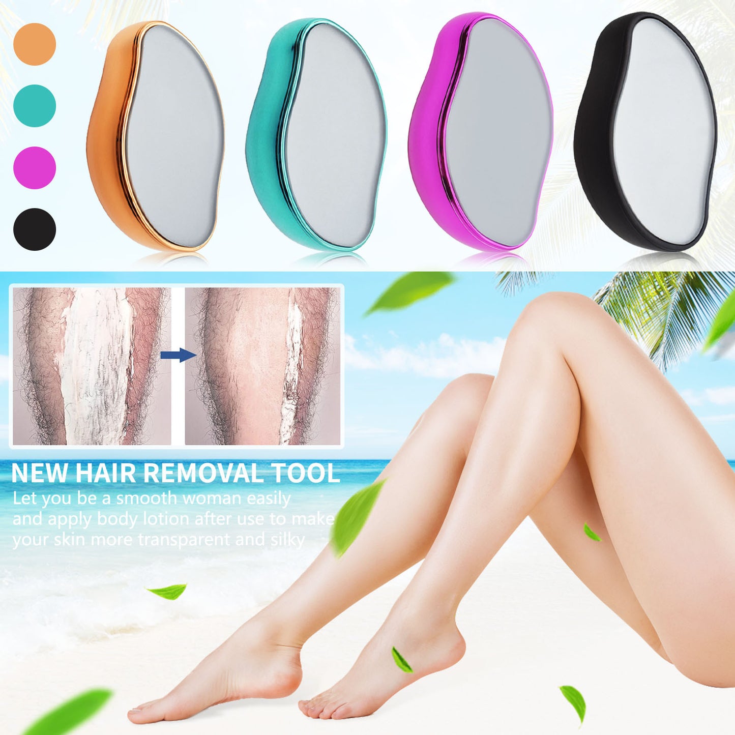 Nano Glass Hair Removal Epilator – Painless, Reusable & Eco-Friendly for Silky Skin