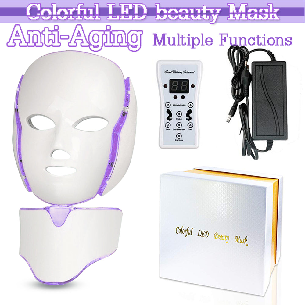 7-Color LED Facial Mask – Light Therapy for Acne, Anti-Aging & Brighter Skin