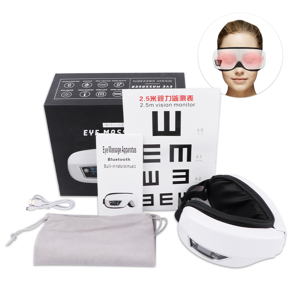 6D Smart Airbag Eye Massager – Heat Compress, Bluetooth Music & Acupressure Relief