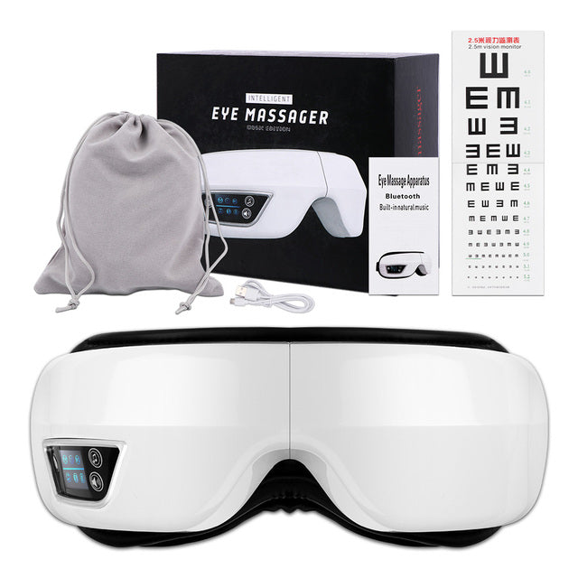 6D Smart Airbag Eye Massager – Heat Compress, Bluetooth Music & Acupressure Relief