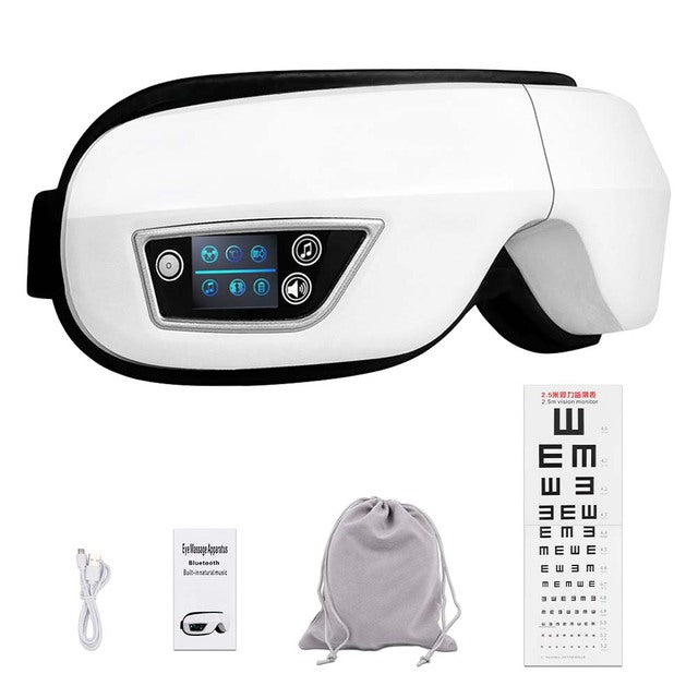 6D Smart Airbag Eye Massager – Heat Compress, Bluetooth Music & Acupressure Relief