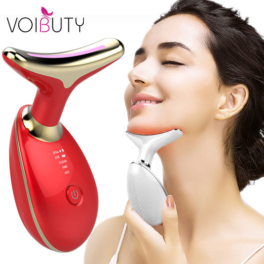 Thermal Neck Lifting Massager – EMS, LED Light Therapy & Ion Treatment for Firmer Skin