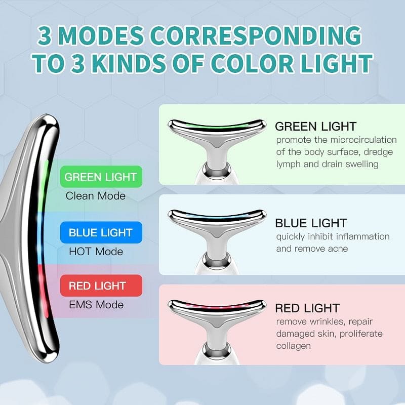 GlowMassager™ Face Sculpting Handset – Reduce Acne, Wrinkles & Puffiness in 10 Min