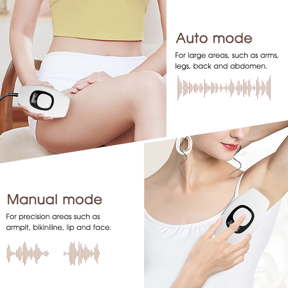 IPL Laser Hair Removal Device – FDA-Cleared, 999K Flashes, Full Body & Face