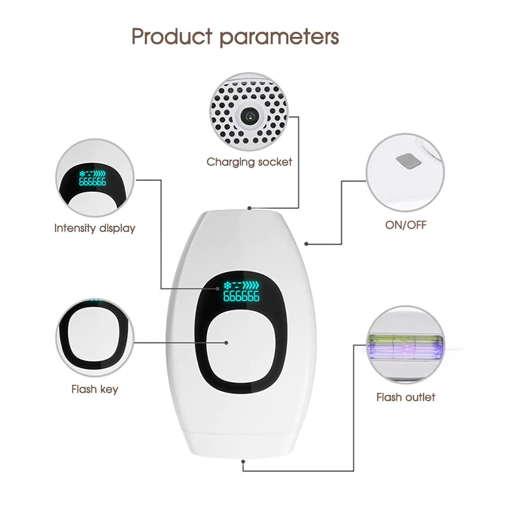 IPL Laser Hair Removal Device – FDA-Cleared, 999K Flashes, Full Body & Face