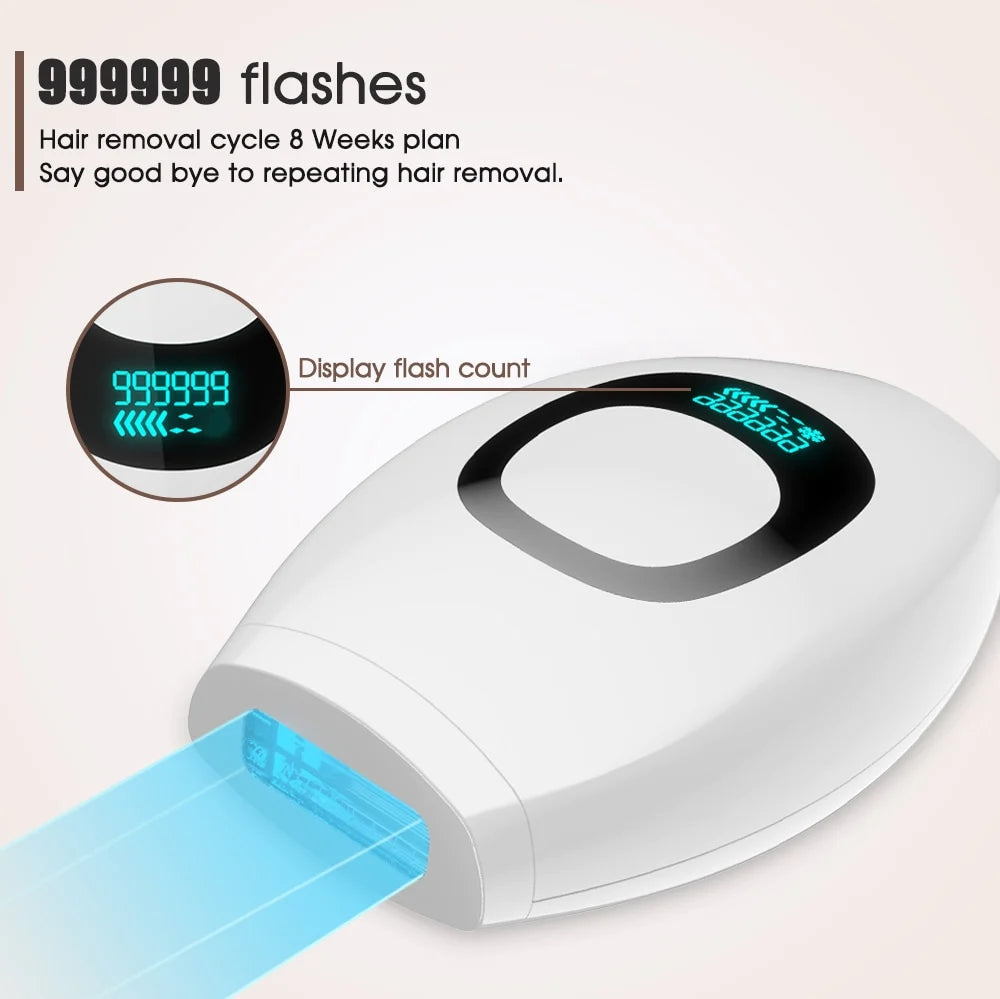 IPL Laser Hair Removal Device – FDA-Cleared, 999K Flashes, Full Body & Face