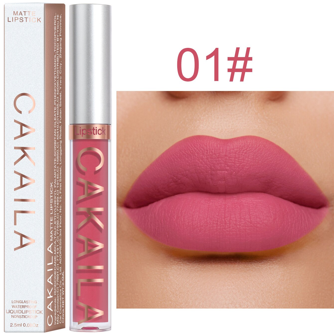 Matte Lipstick – 18 Rich Pigment Shades, Waterproof & Long-Lasting Non-Stick Formula