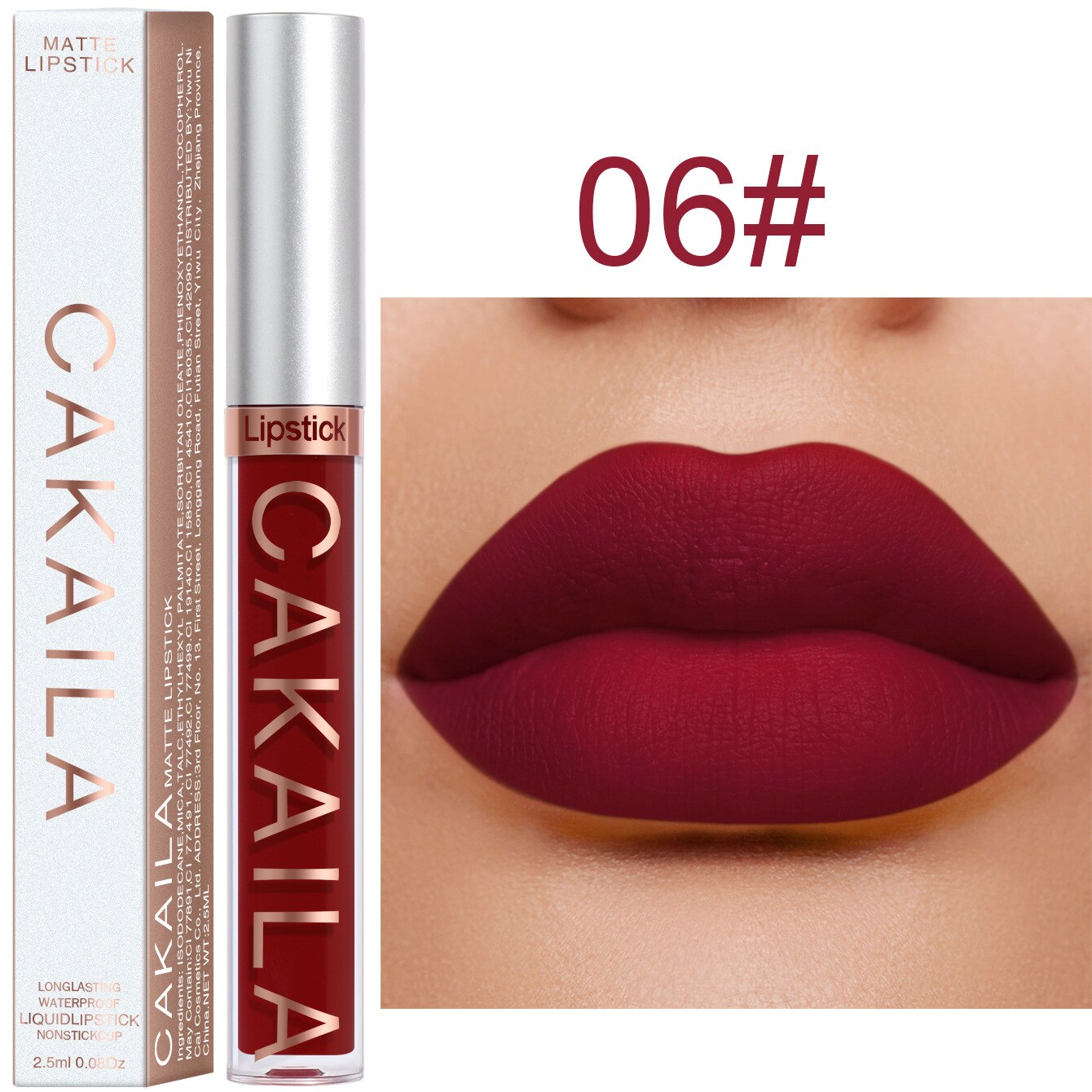Matte Lipstick – 18 Rich Pigment Shades, Waterproof & Long-Lasting Non-Stick Formula