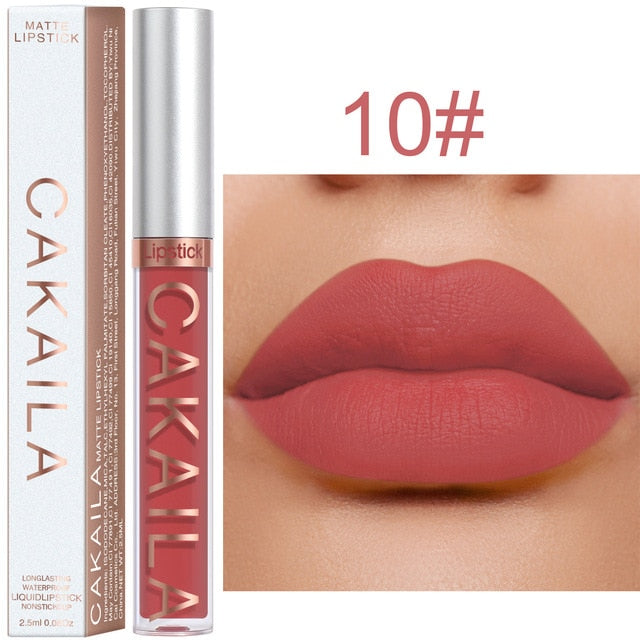 Matte Lipstick – 18 Rich Pigment Shades, Waterproof & Long-Lasting Non-Stick Formula