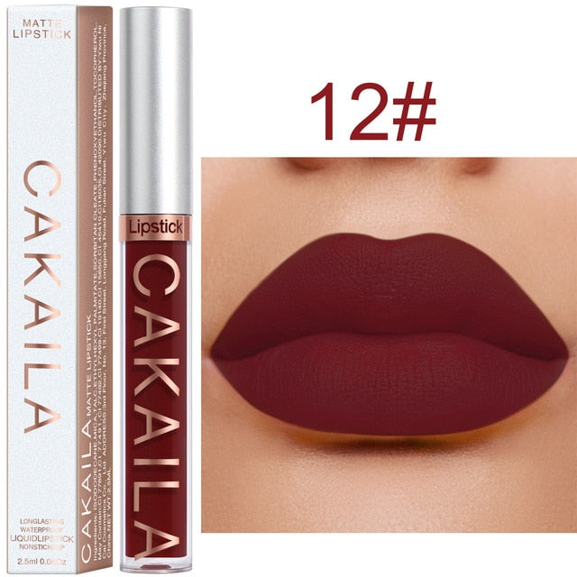 Matte Lipstick – 18 Rich Pigment Shades, Waterproof & Long-Lasting Non-Stick Formula