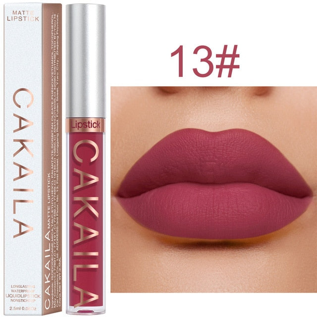 Matte Lipstick – 18 Rich Pigment Shades, Waterproof & Long-Lasting Non-Stick Formula