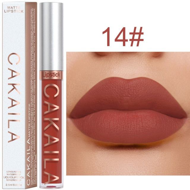 Matte Lipstick – 18 Rich Pigment Shades, Waterproof & Long-Lasting Non-Stick Formula