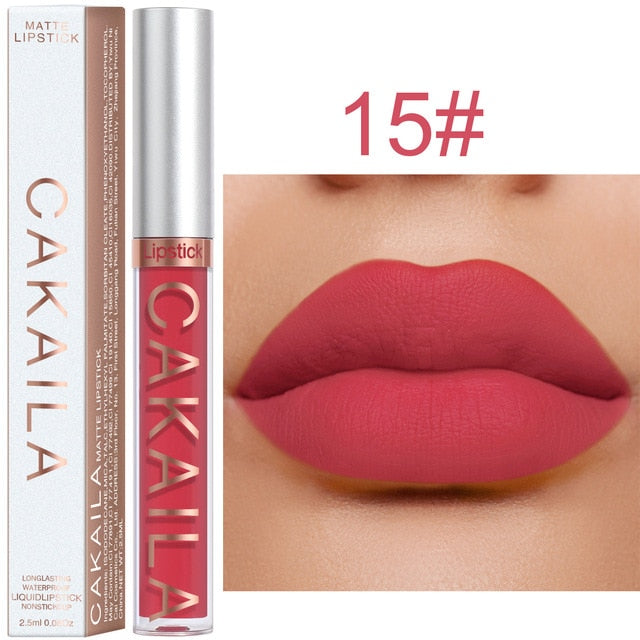 Matte Lipstick – 18 Rich Pigment Shades, Waterproof & Long-Lasting Non-Stick Formula