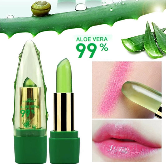 Aloe Vera Moisturizing Lip Balm – Waterproof Color-Changing Tint for Kissable Lips